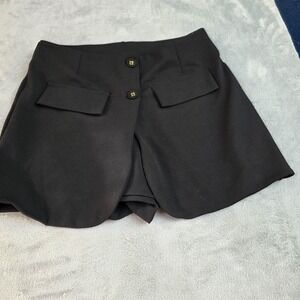 Women's BBJ Los Angeles Black Skort/Slit in Front W/ Buttons-Sz M